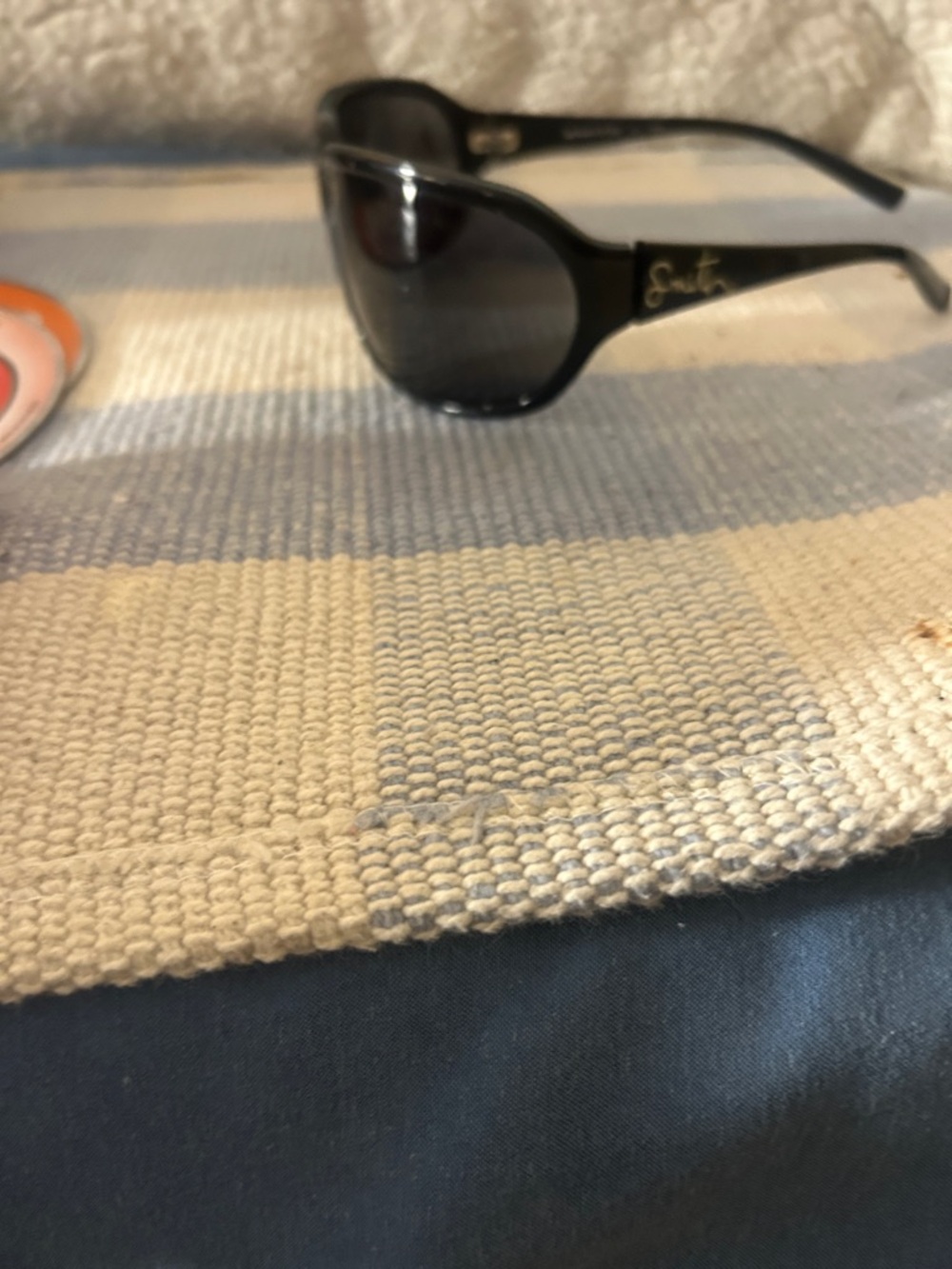 vintage smith Black Sunglasses with Gold Signature Accent